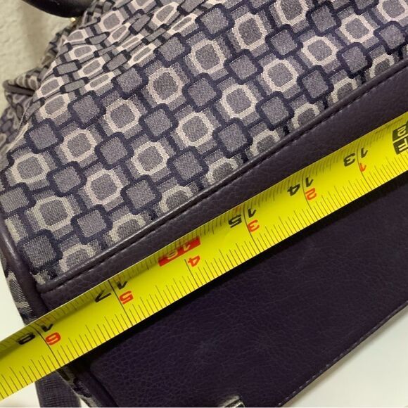 Nine & Company Nine West Purple Checkerboard duffle bag with 3 exterior pockets - Picture 9 of 13